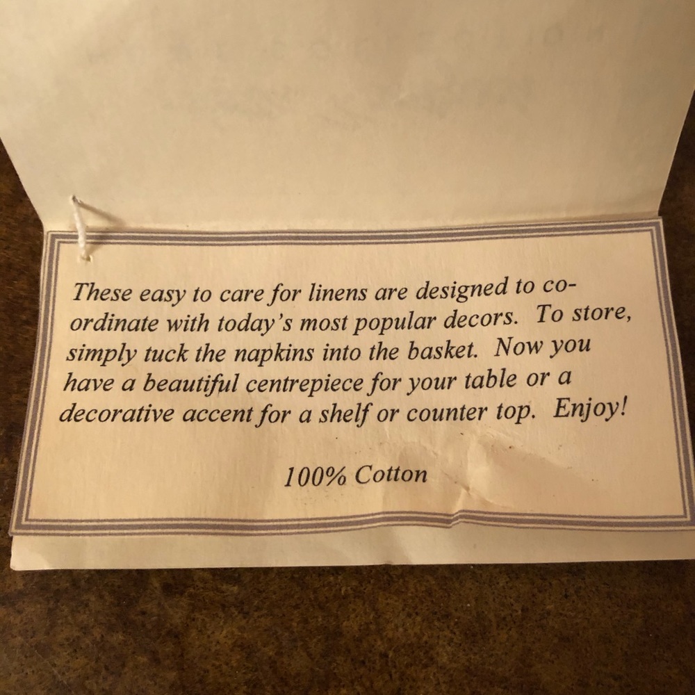 Handmade Country Kitchen Napkin Set of Six - Picture 7 of 8